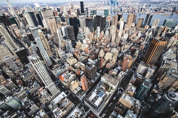 Aerial photo of Manhattan by Rafael Leao on Unsplash.